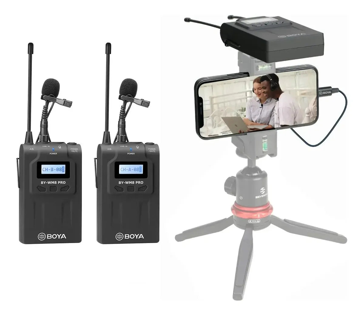 Sistema De Microfono Lavalier Inalambrico