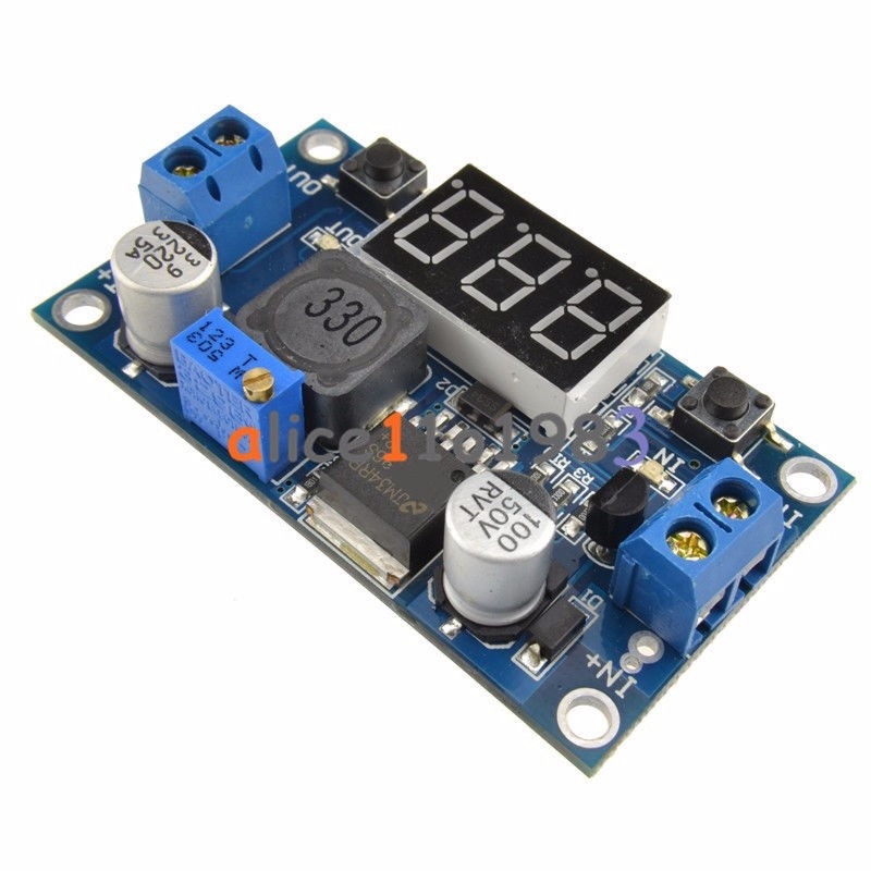Fuente de alimentación Step Down ajustable de 3A salida regulable de 1.25V a 35V con Voltimetro incorporado