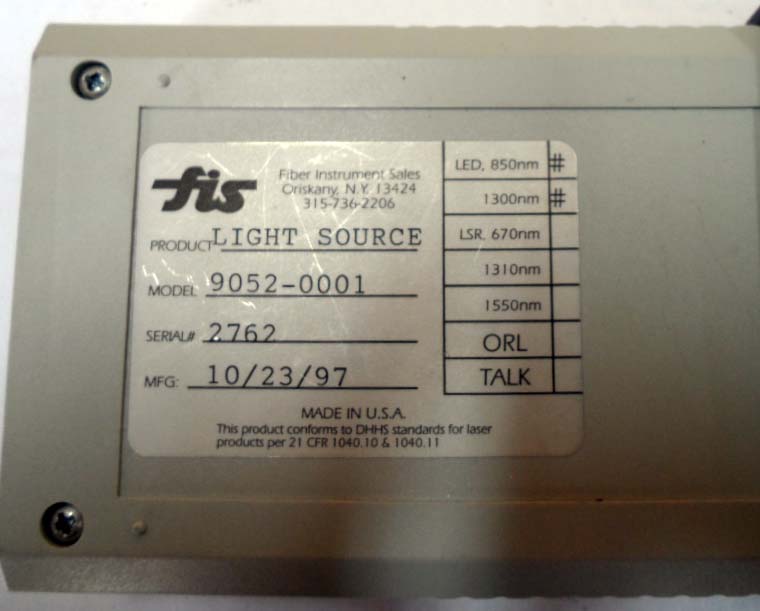 Fuente dual laser 1310-1550nm FIS p/fibra óptica