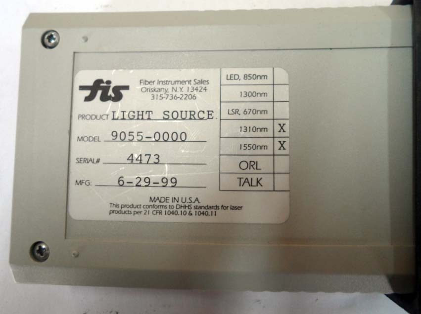 Fuente dual LED 850-1300nm FID p/fibra óptica